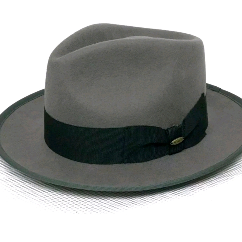 Scala Classico 100% Wool Felt New Yorker Grey Fedo - image 1